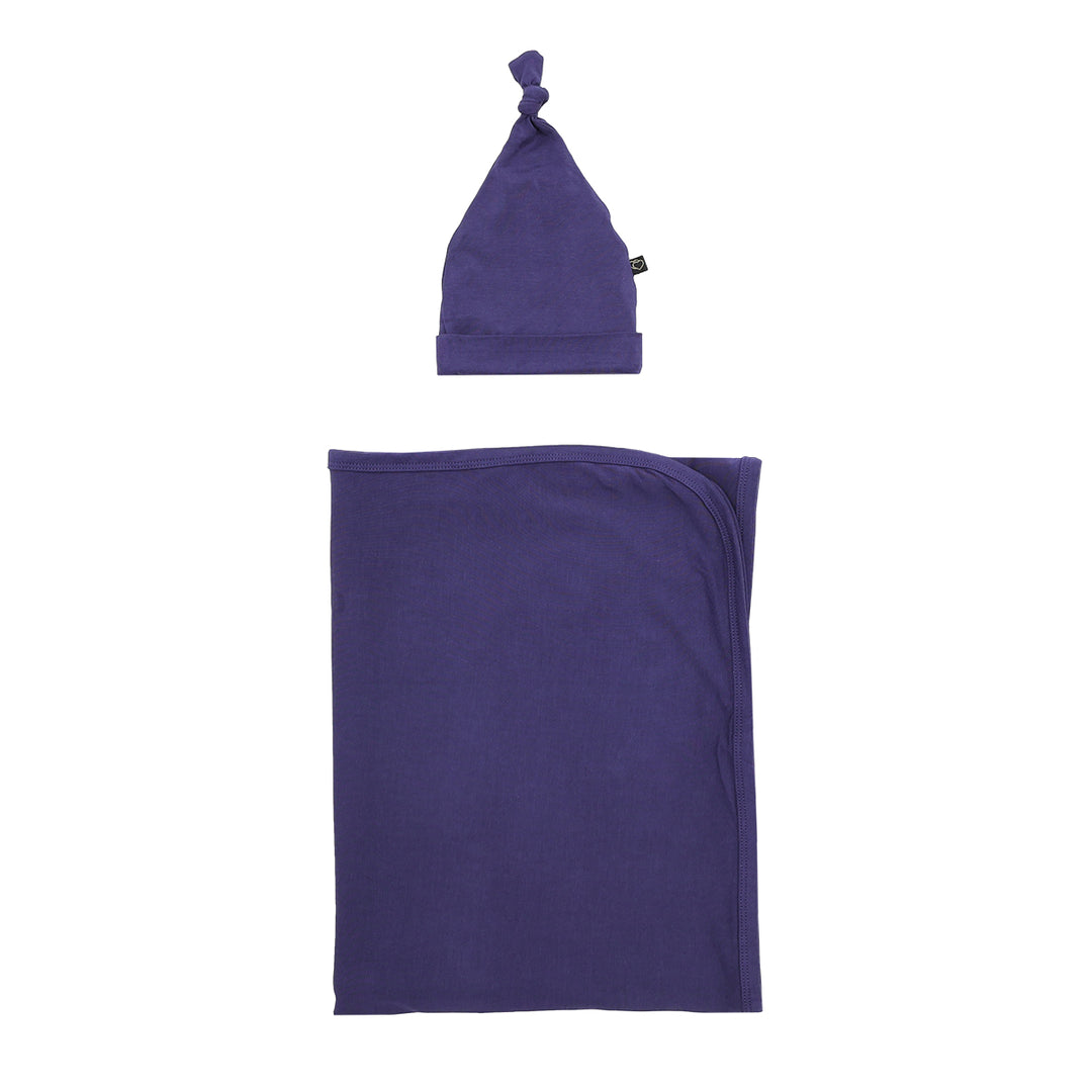 Navy Swaddle Beanie Set