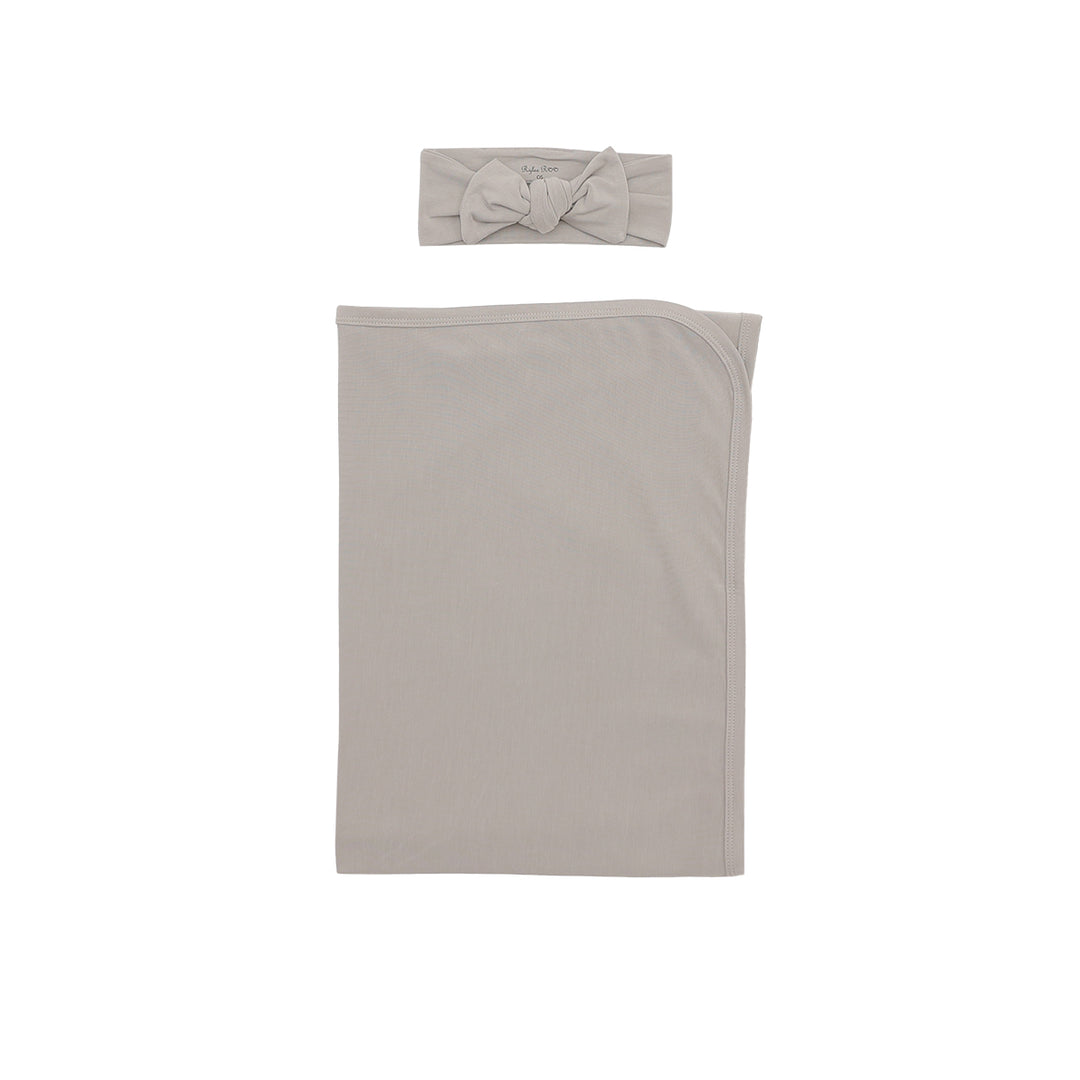 Pewter Swaddle Headband Set