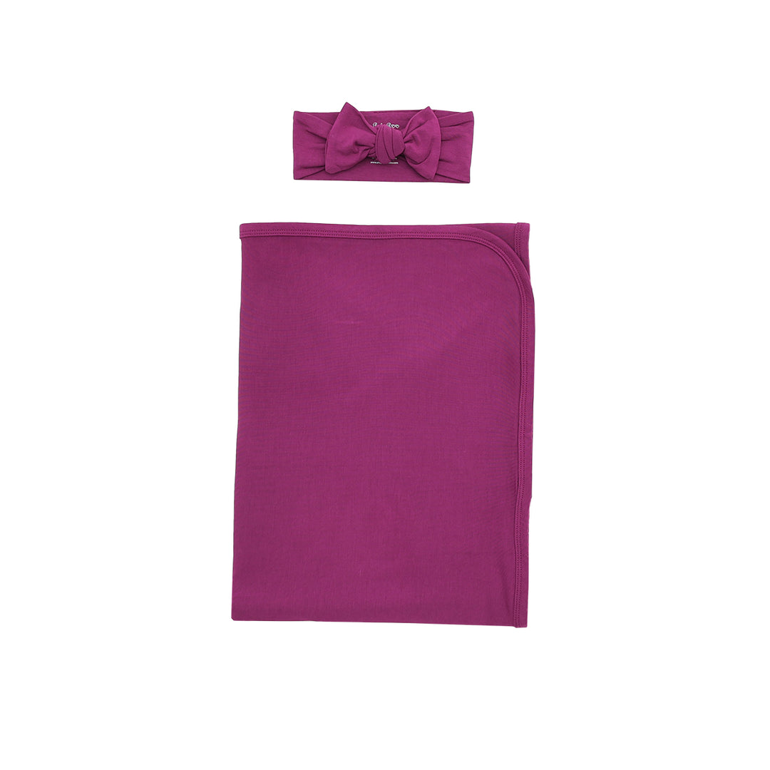 Plum Swaddle Headband Set