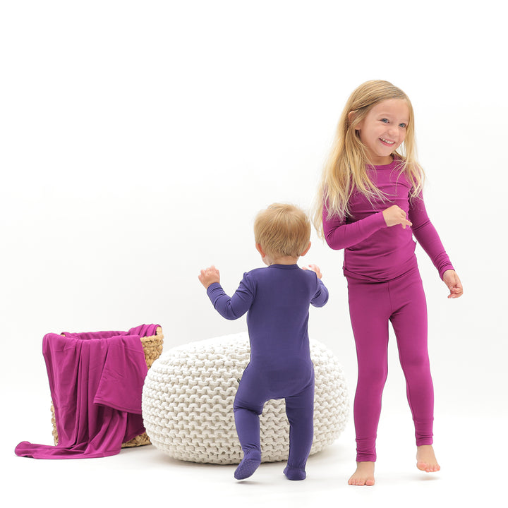 Navy Zipper Footie