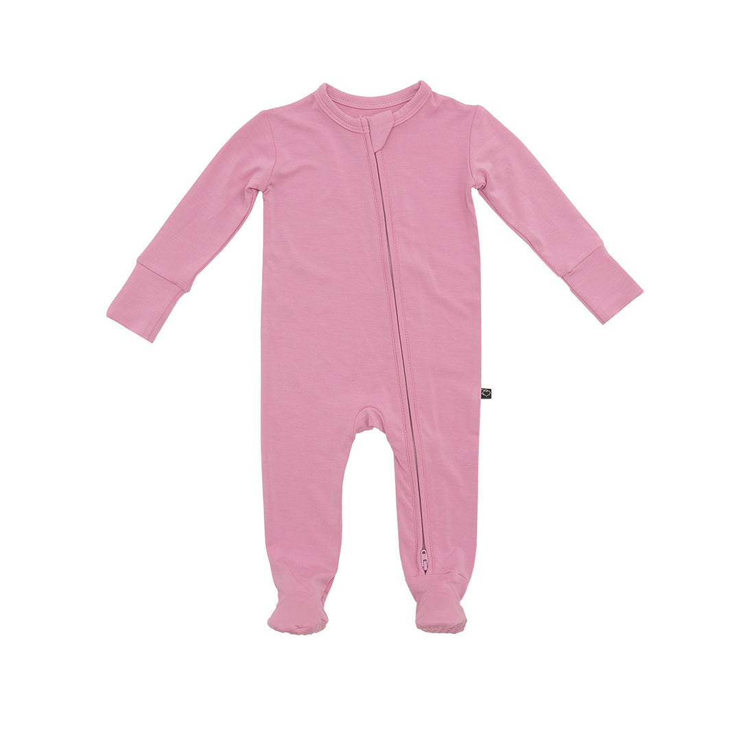 Mauve Zipper Footie