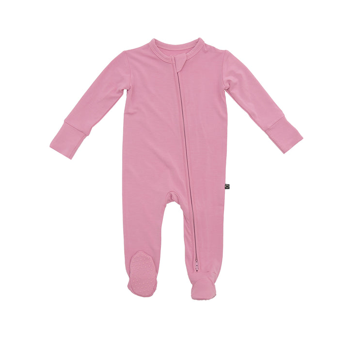 Mauve Zipper Footie