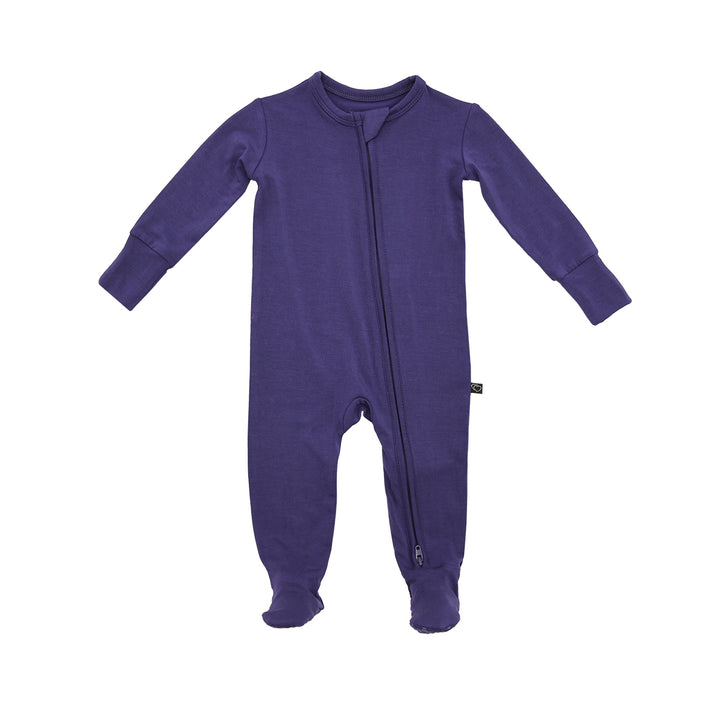 Navy Zipper Footie