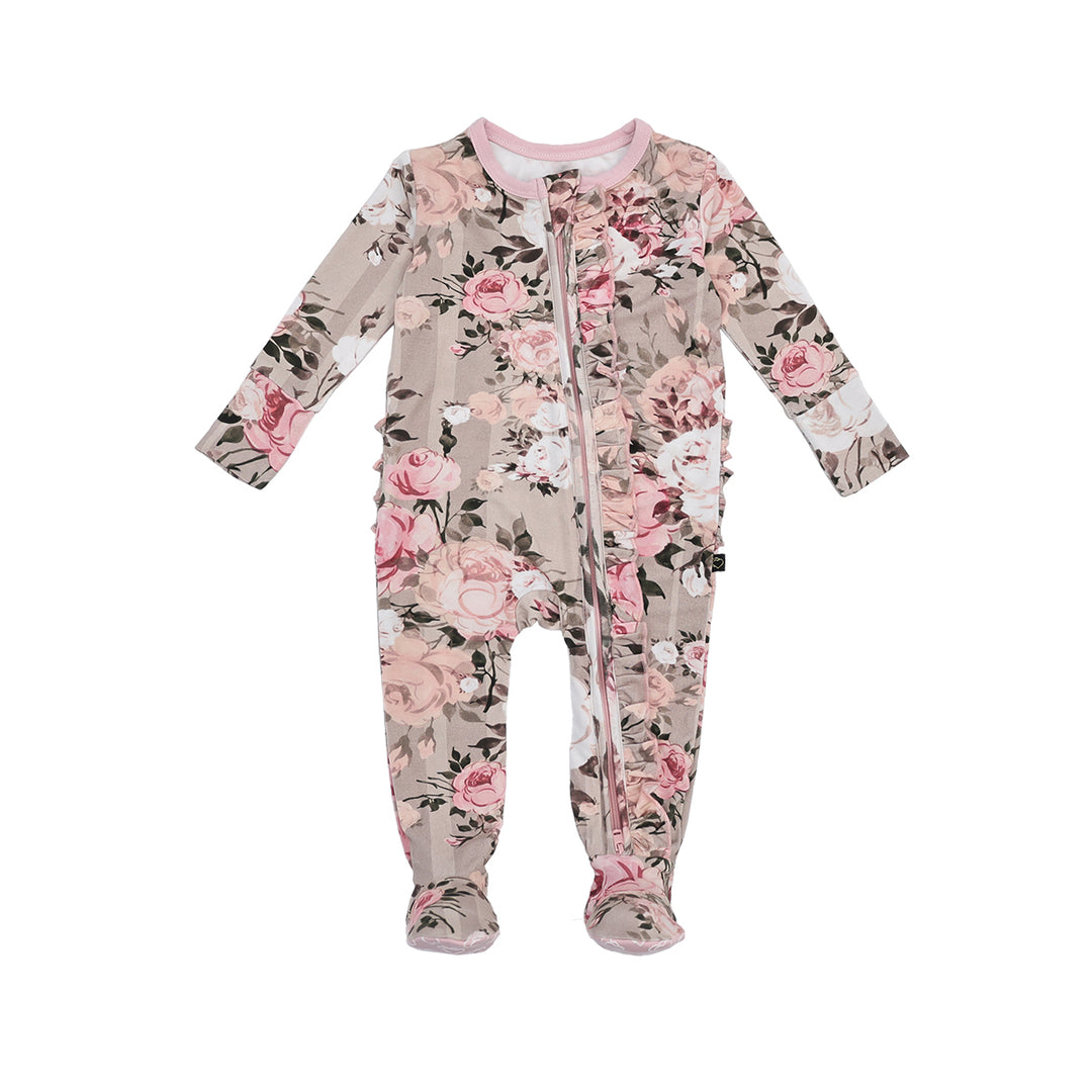 bamboo baby zipper footie onesie