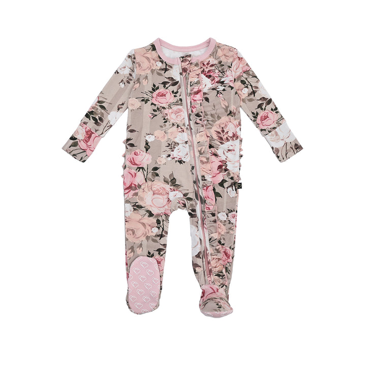 bamboo baby zipper footie onesie