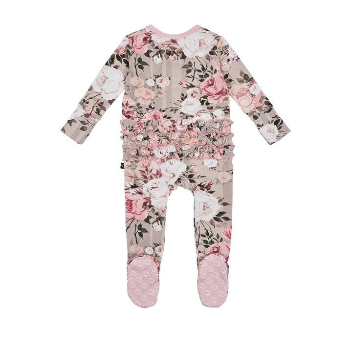 bamboo baby zipper footie onesie