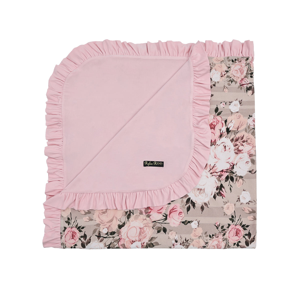 Reagan's Rose Garden Ruffle Snuggle Blanket – Rylee Roo