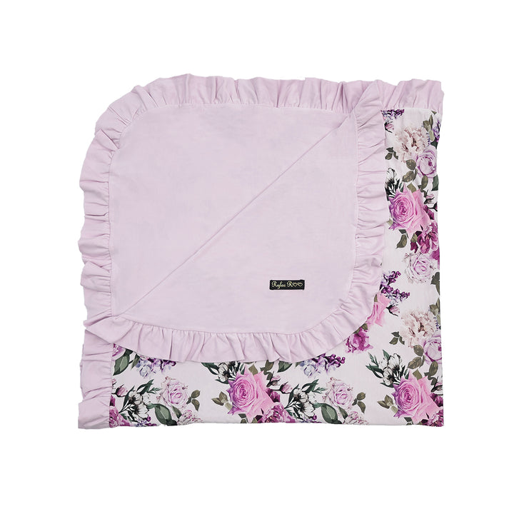Francesca's Floral Ruffle Snuggle Blanket