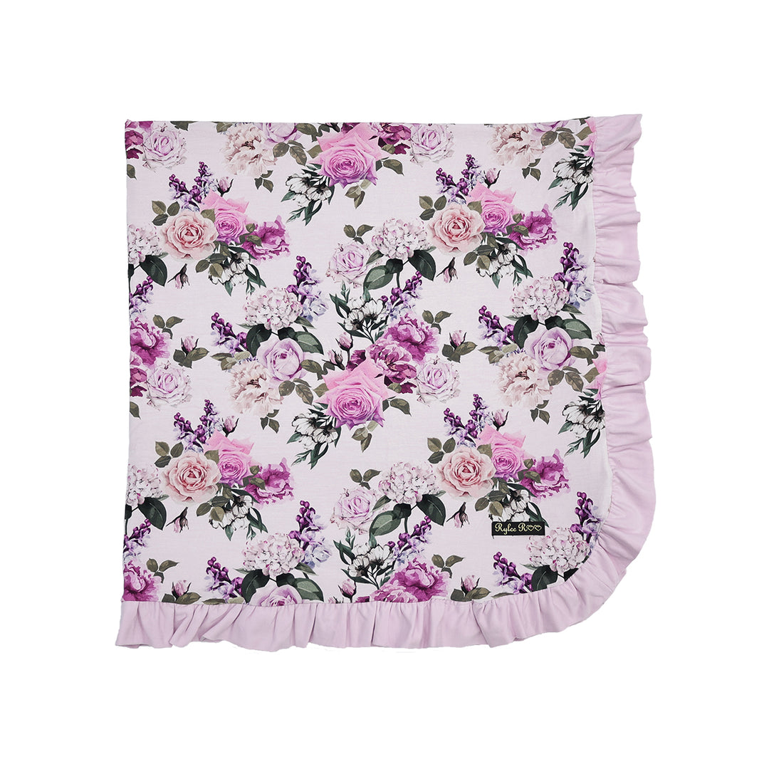 Francesca's Floral Ruffle Snuggle Blanket