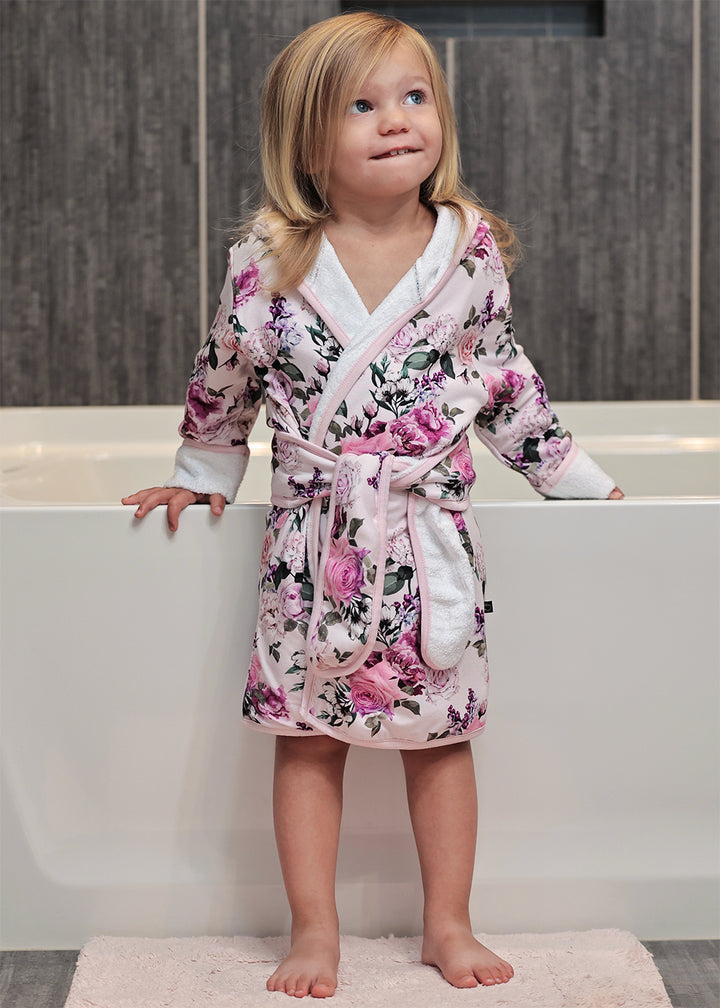 Francesca's Floral Hooded Bath Robe