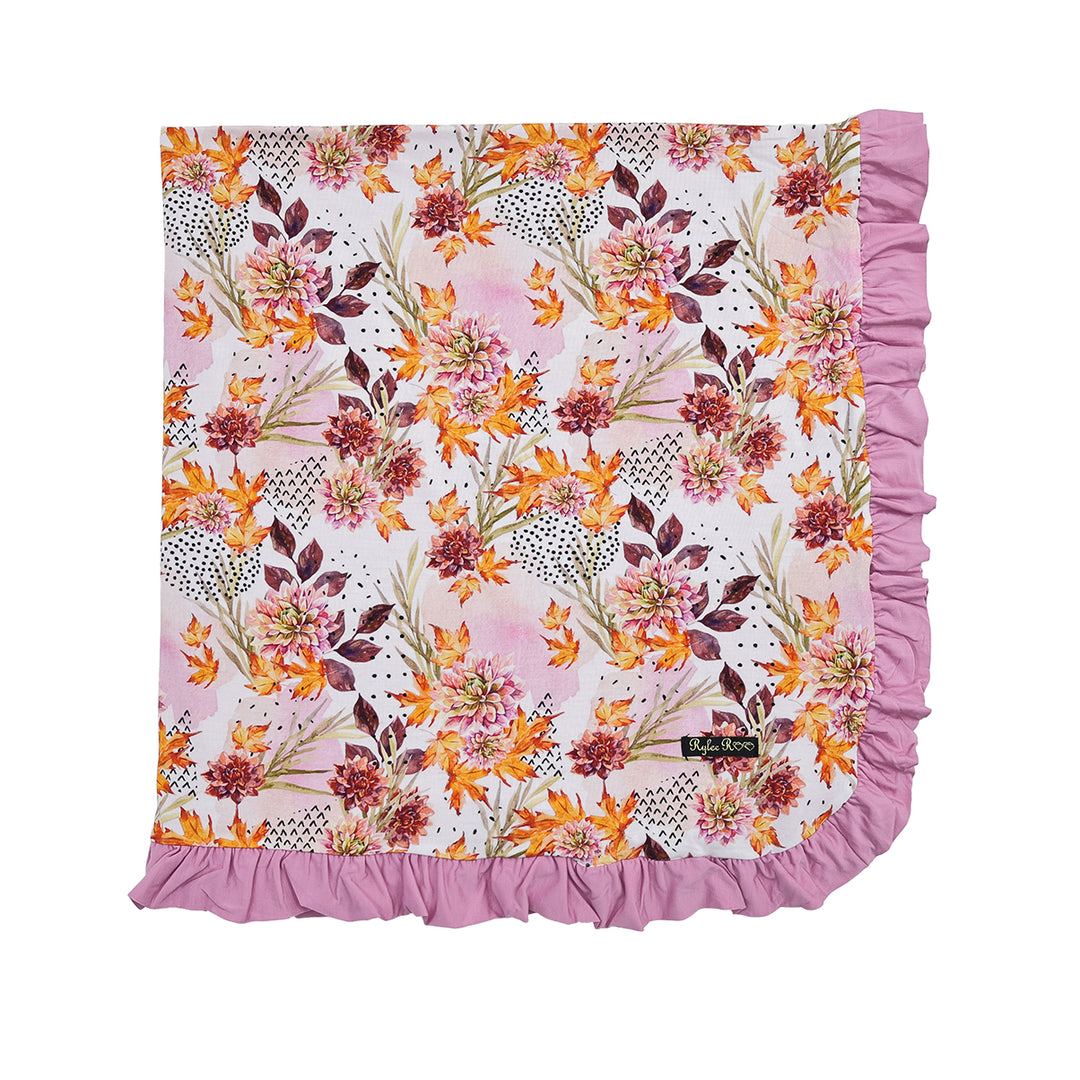 Farrah's Fall Floral Ruffle Snuggle Blanket – Rylee Roo