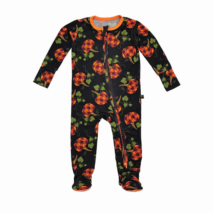 Parker's Pumpkins Zipper Footie