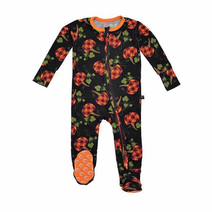 Parker's Pumpkins Zipper Footie