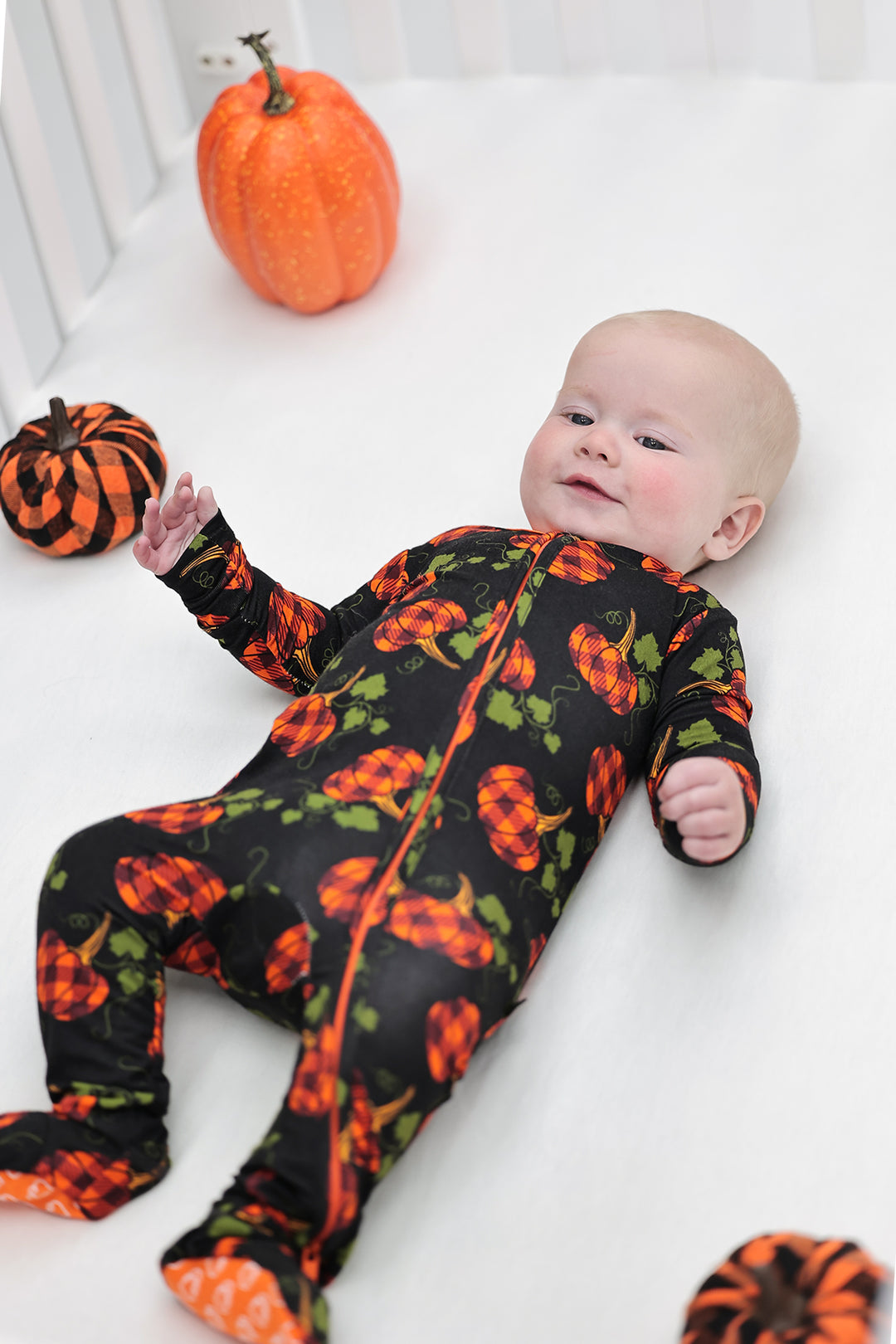 Parker's Pumpkins Zipper Footie