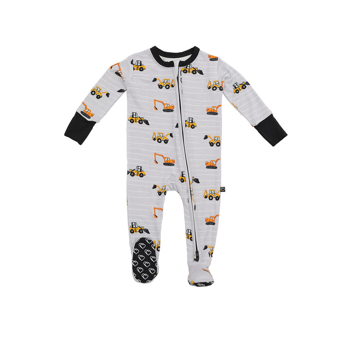 Tristan's Tractors Zipper Footie
