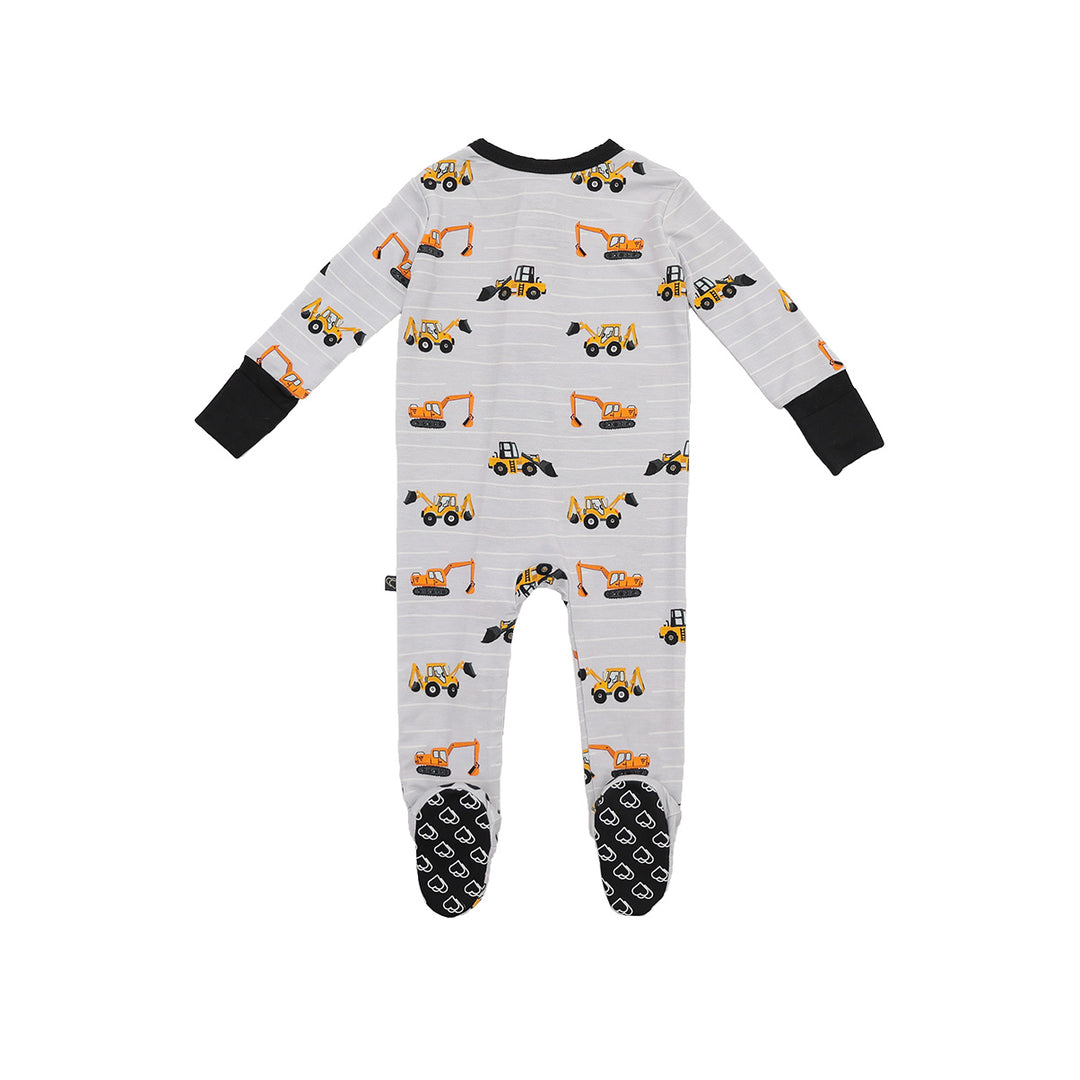 Tristan's Tractors Zipper Footie