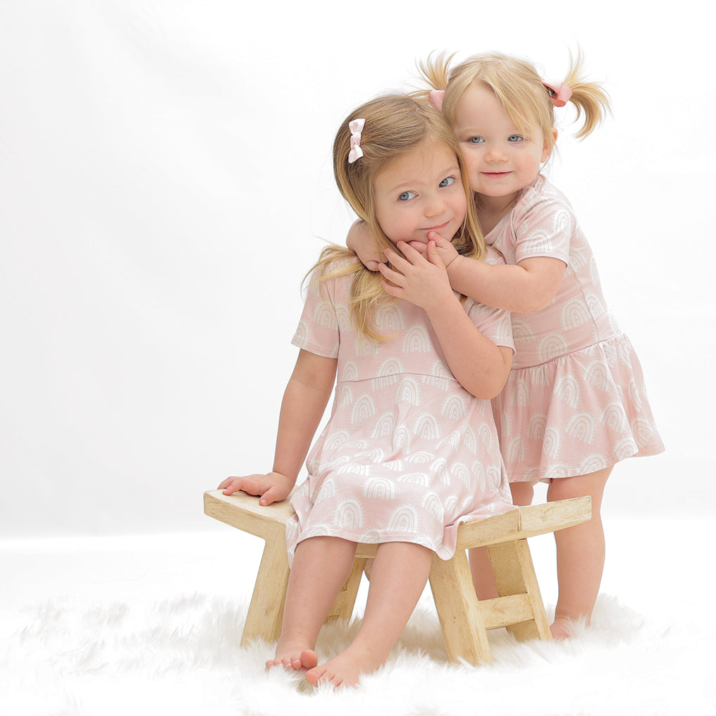 Rosalee's Rainbows Short Sleeve Swing Dress