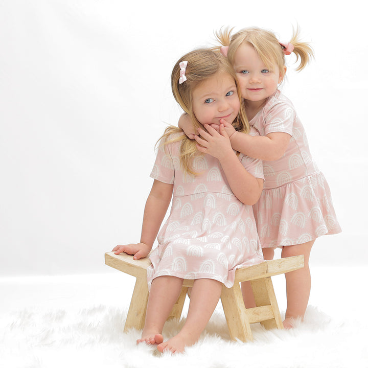 Rosalee's Rainbows Short Sleeve Swing Dress